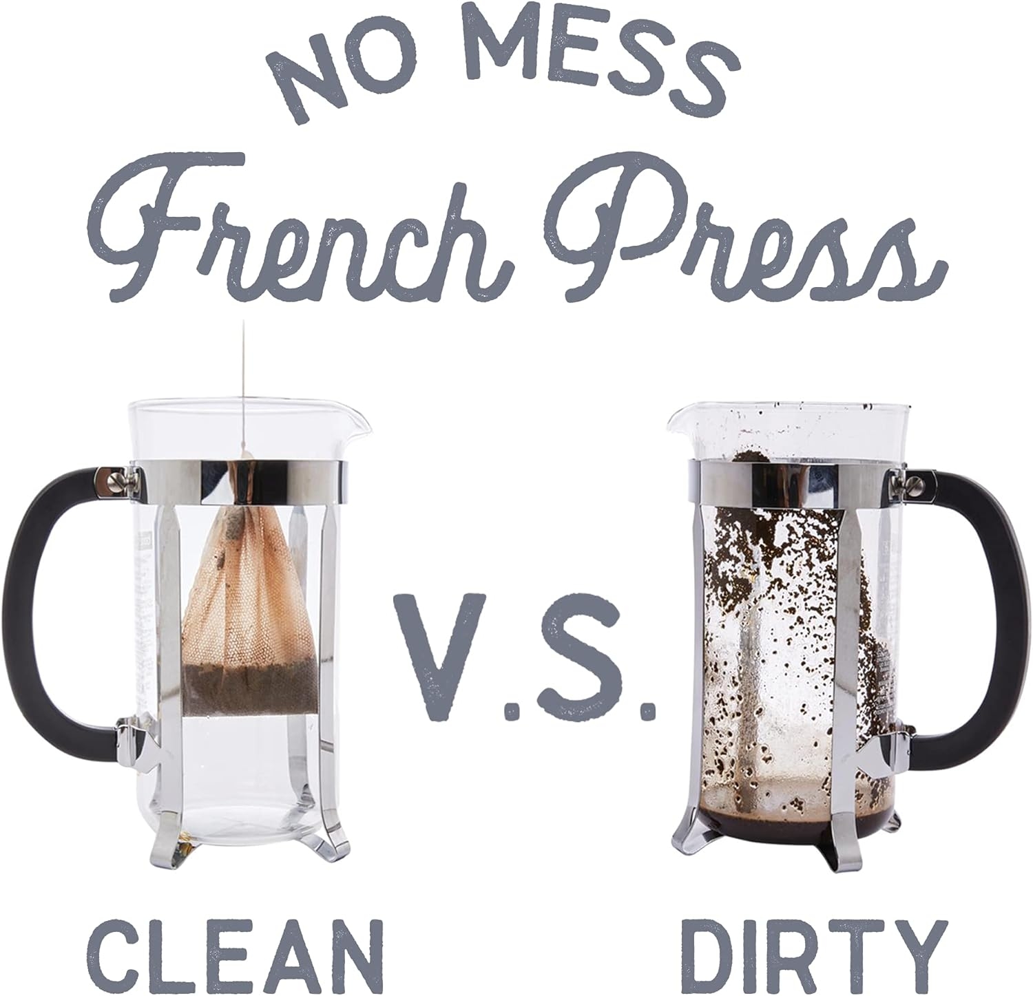 The Original French Press Brewing Bags - 50 Easy Fill Fine Mesh Disposable Coffee Filters For Your French Press Coffee Maker - Perfect for Mason Jar Cold Brew, Beer Hops, Tea, 6"x4" White