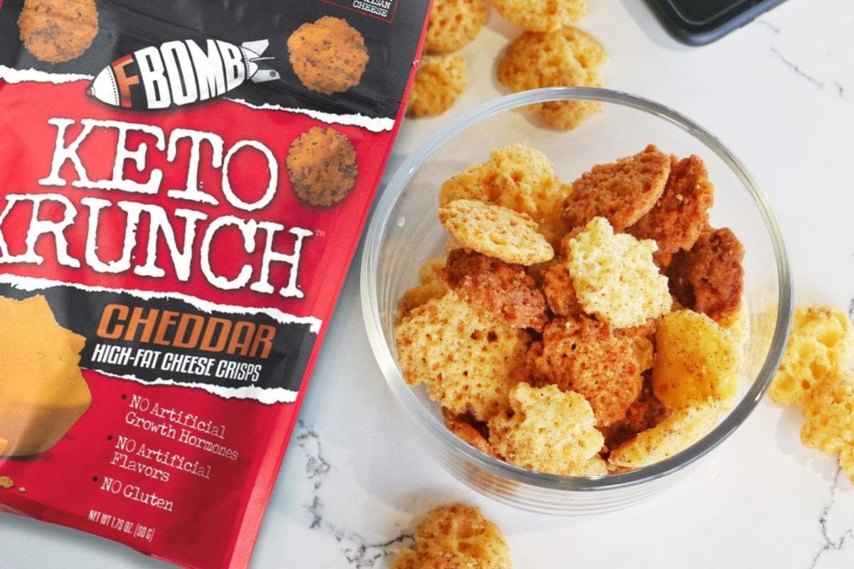 Fbomb Cheese Crisps: Healthy Low Carb Snacks, High Protein Crisps, 100% Natural Keto Snacks | Oven Baked, Premium Artisan Cheese, Gluten Free, Sugar Free | Cheddar, Buffalo, Tangy Sharp Cheddar Variety 6 Pack