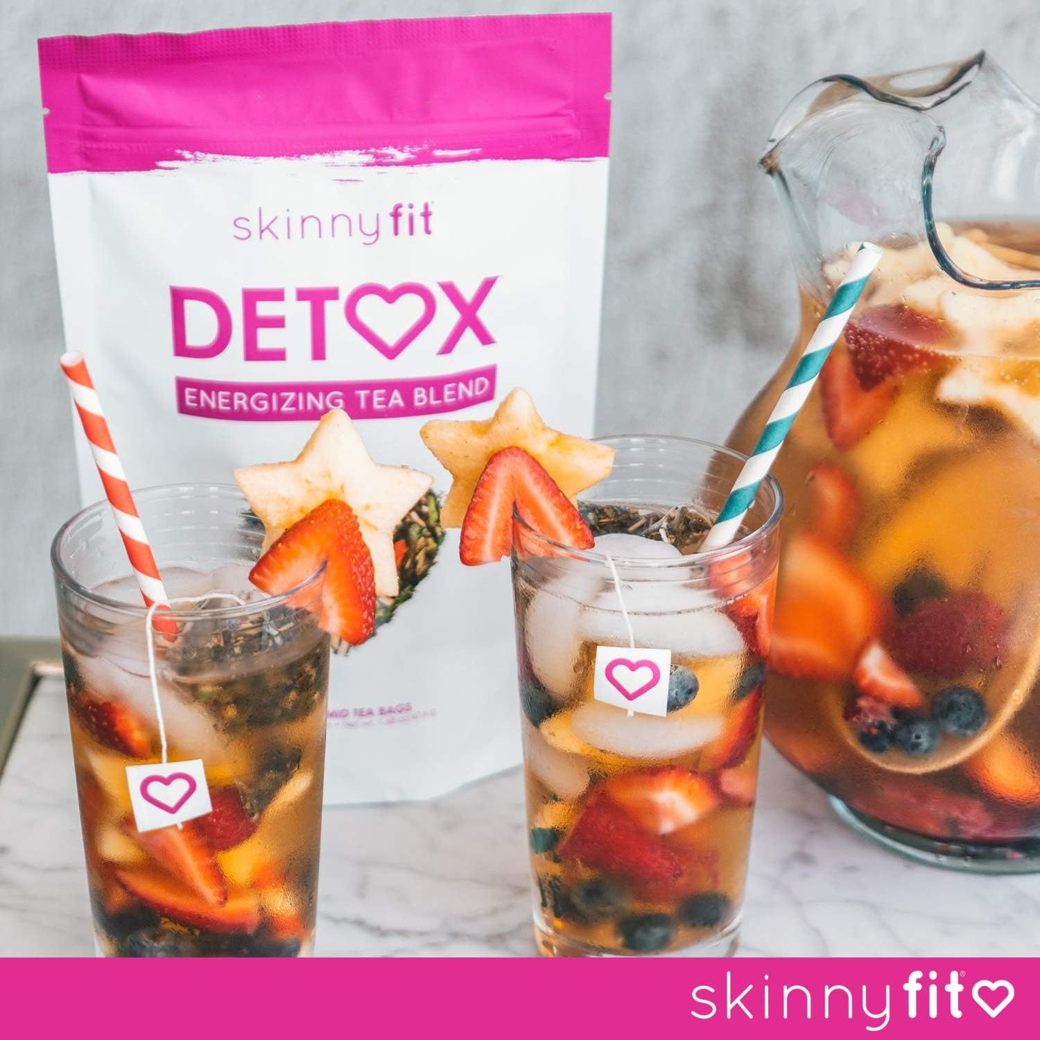 SkinnyFit Detox Tea: All-Natural, Laxative-Free, Supports A Healthy Weight, Helps Reduce Bloating, Natural Energy, Supports Immune System, Vegan, 28 Servings