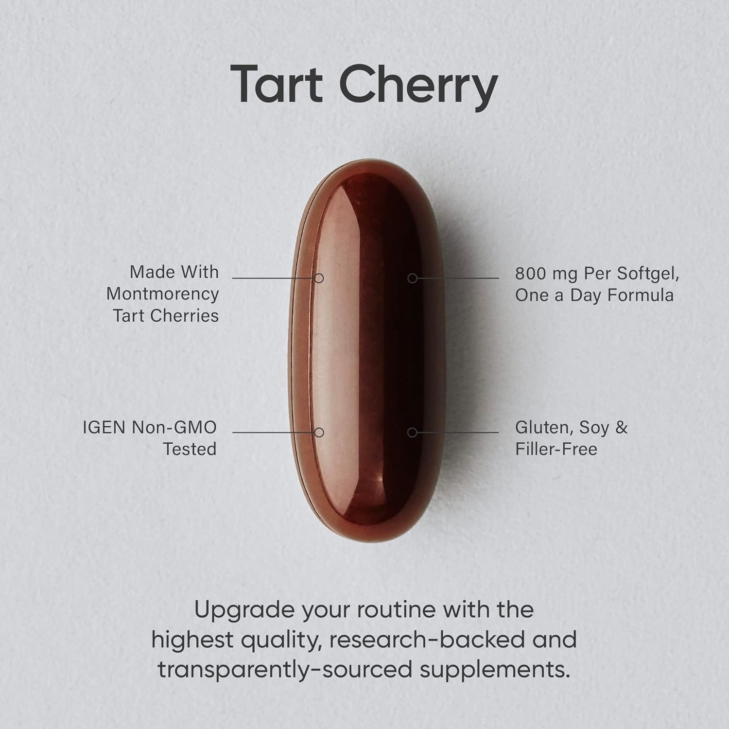 Sports Research Tart Cherry Concentrate - Made from Montmorency Tart Cherries; Non-GMO & Gluten Free (60 Liquid Softgels)