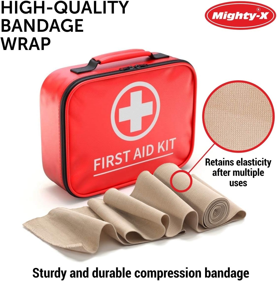 Premium Elastic Bandage Wrap - 2Pack + 4 Extra Clips - Super Long - Durable Elastic Bandages - Reusable Compression Bandage Wrap