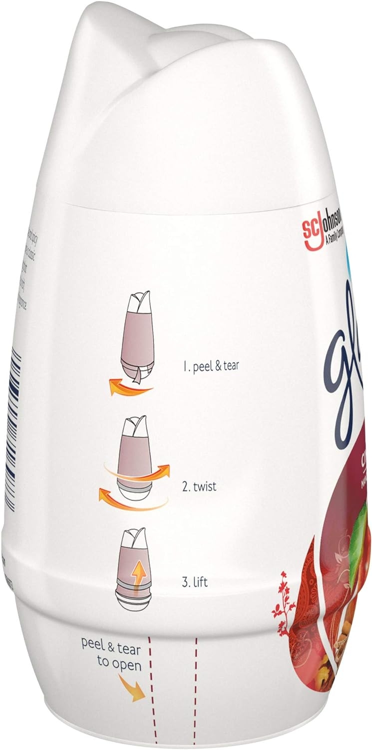 Glade Solid Air Freshener, Deodorizer for Home and Bathroom, Apple Cinnamon, 6 Oz, 12 Count