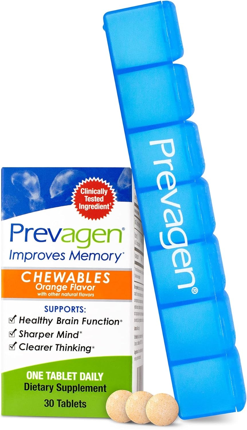 Prevagen Improves Memory - Regular Strength 10mg, 30 Chewables |Orange| with Apoaequorin & Vitamin D | Brain Supplement for Better Brain Health, Supports Healthy Brain Function and Clarity…