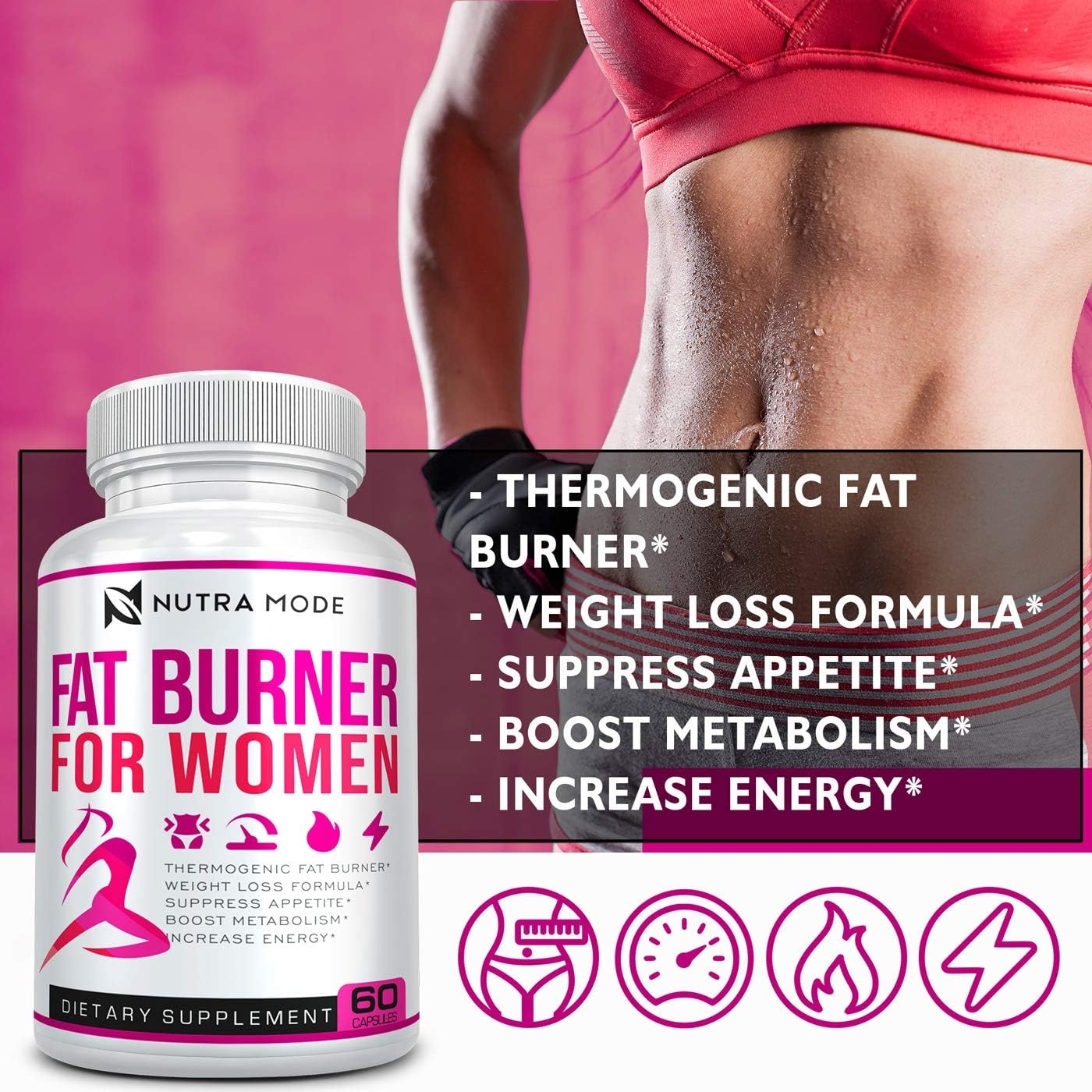 Natural Weight Loss Pills for Women-Best Diet Pills that Work Fast for Women-Appetite Suppressant-Thermogenic Belly Fat Burner-Carb Blocker-Metabolism Booster Energy Pills-Weight Loss Supplements-60ct
