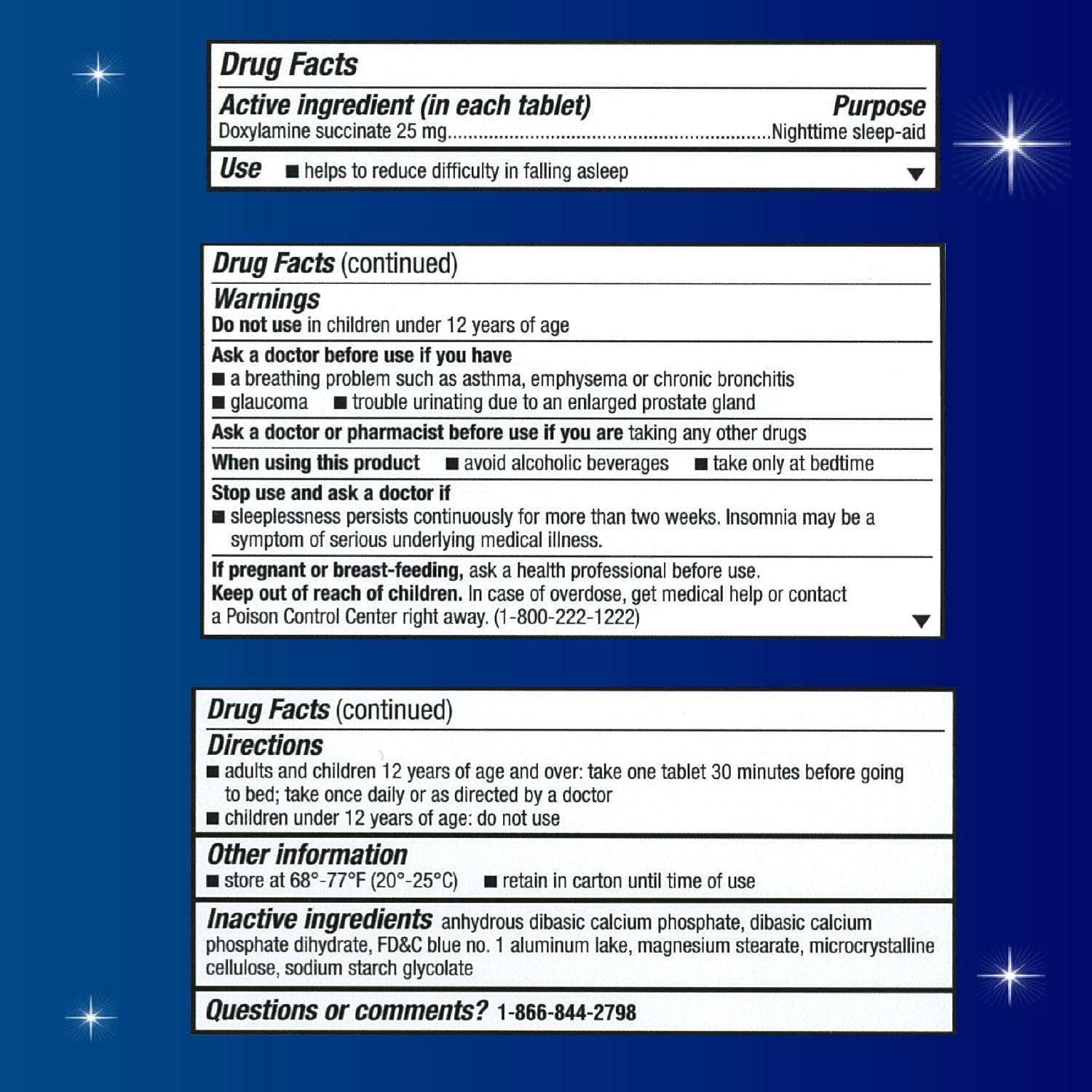 Unisom Nighttime Sleep-Aid Doxylamine Succinate 25 mg, 48 Count