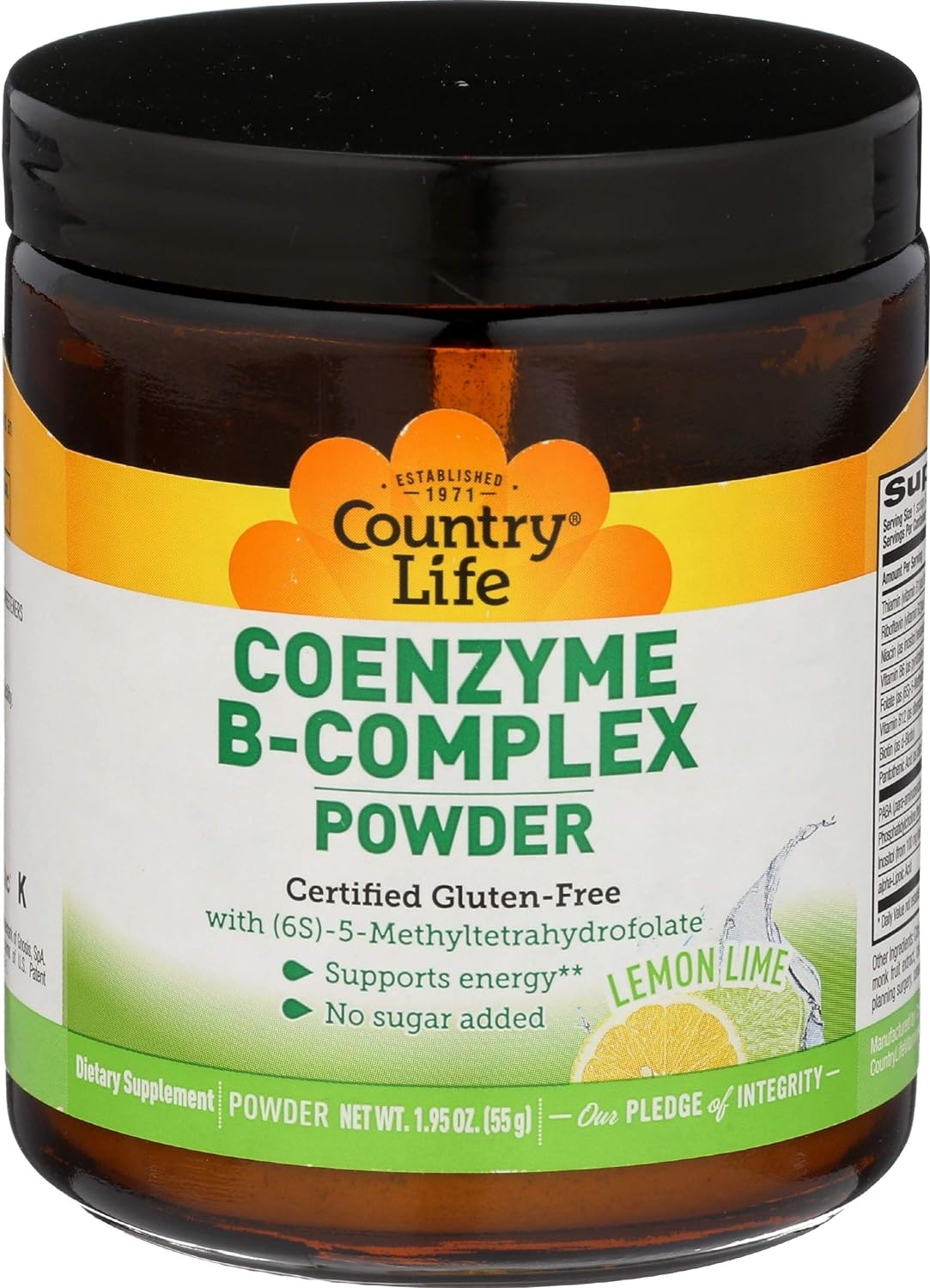 Country Life Coenzyme B-Complex Coconut 1.95 oz z (55g) Powder