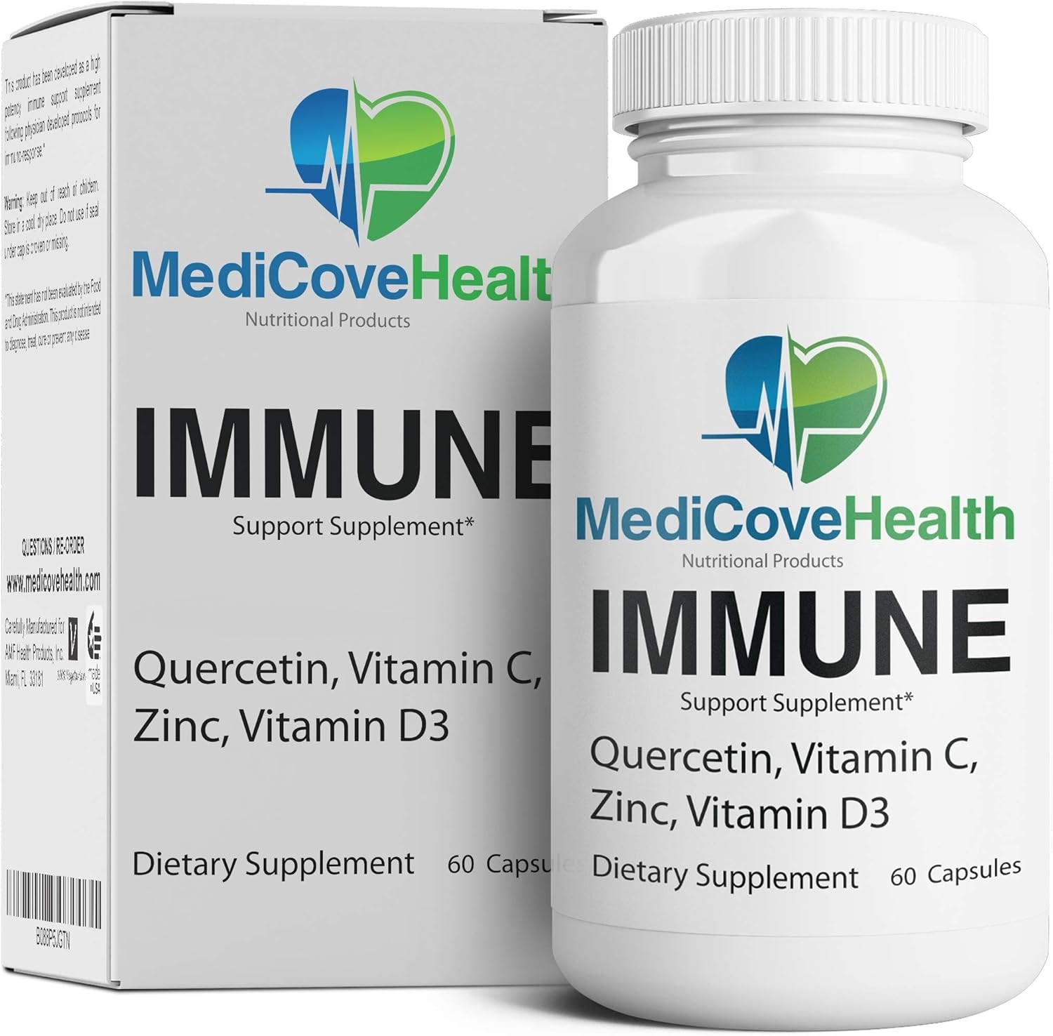 Immune Support: Quercetin, Vitamin C, Zinc, Vitamin D3