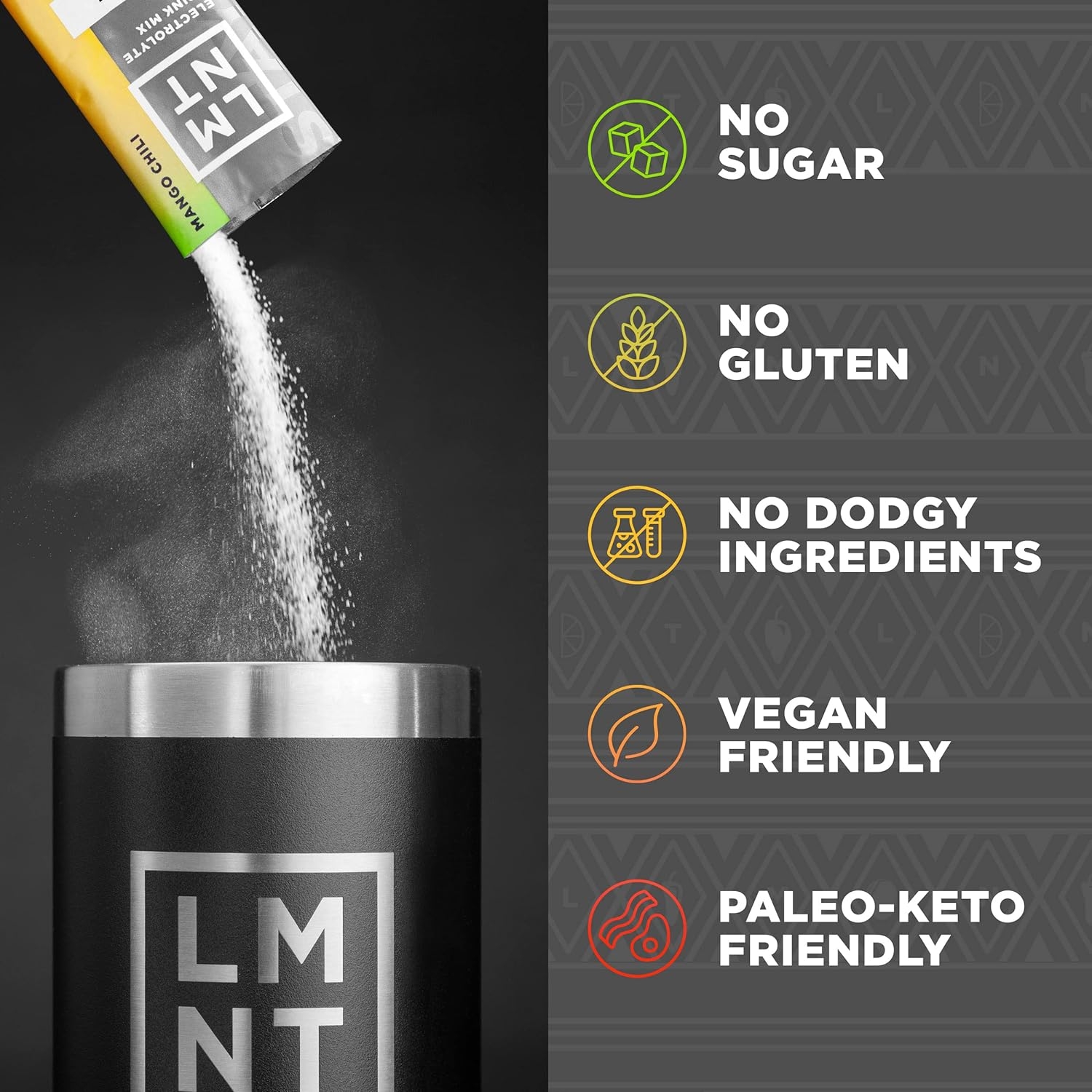 LMNT Keto Electrolyte Powder Packets | Paleo Hydration Drink Mix | No Sugar, No Artificial Ingredients | Fiesta Pack | 12 Stick Packs