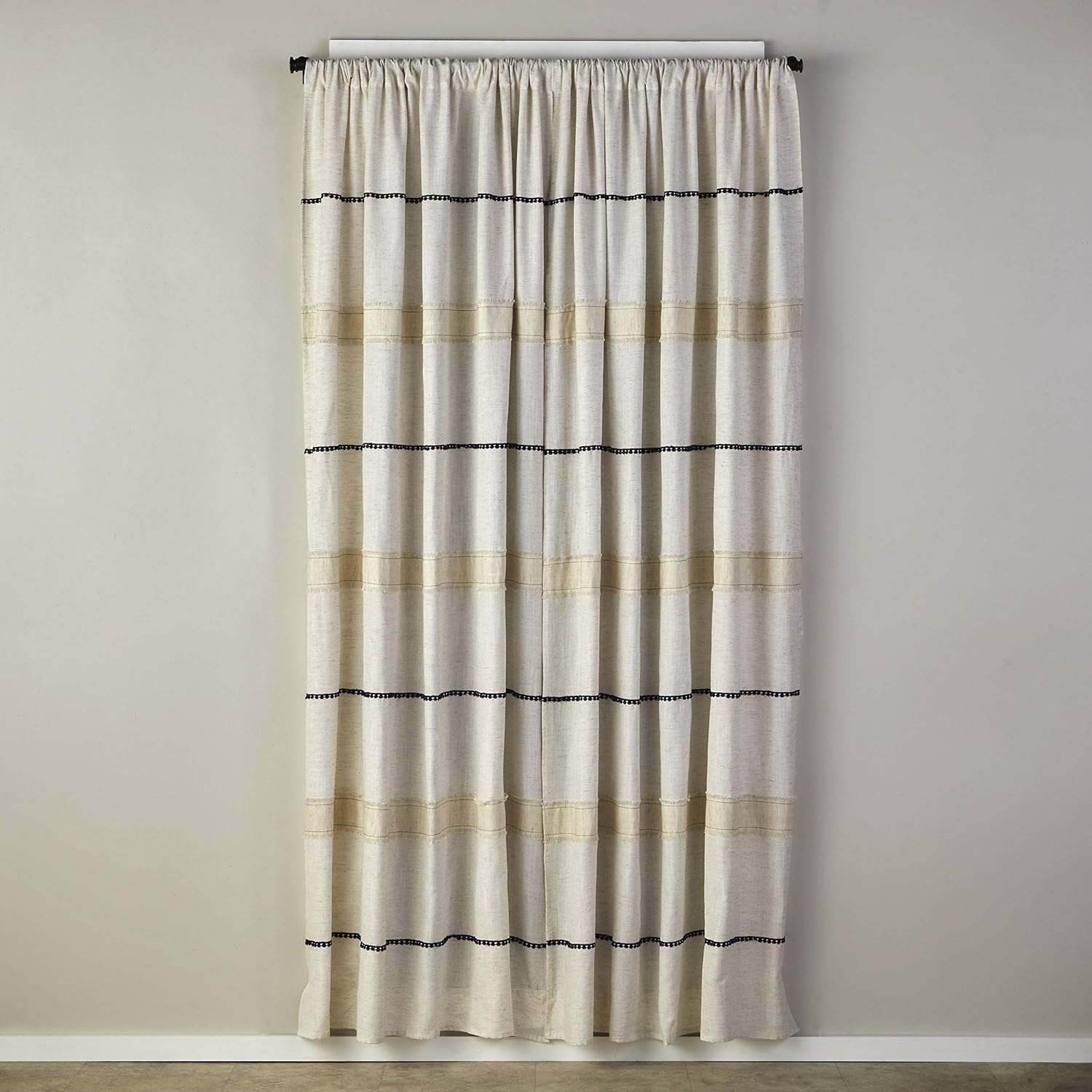 SKL Home Frayser Curtain Panel Pair, 52x63, Linen