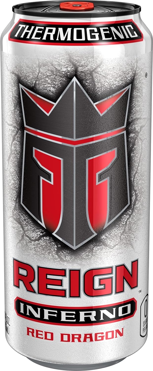 Reign Inferno Red Dragon, Thermogenic Fuel, Fitness and Performance Drink, 16 Ounce (Pack of 12)