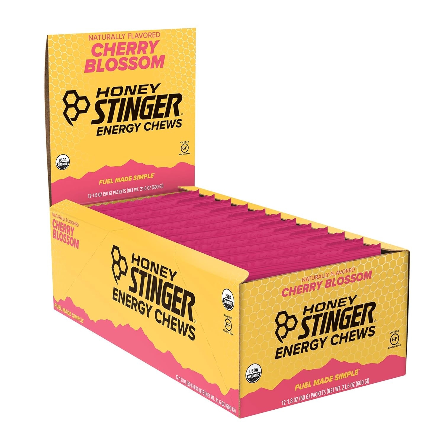 Honey Stinger Organic Energy Chews, Sports Nutrition, Cherry Blossom Cherry Blossom 1.8 Ounce (Pack of 12) 21.6 Ounce