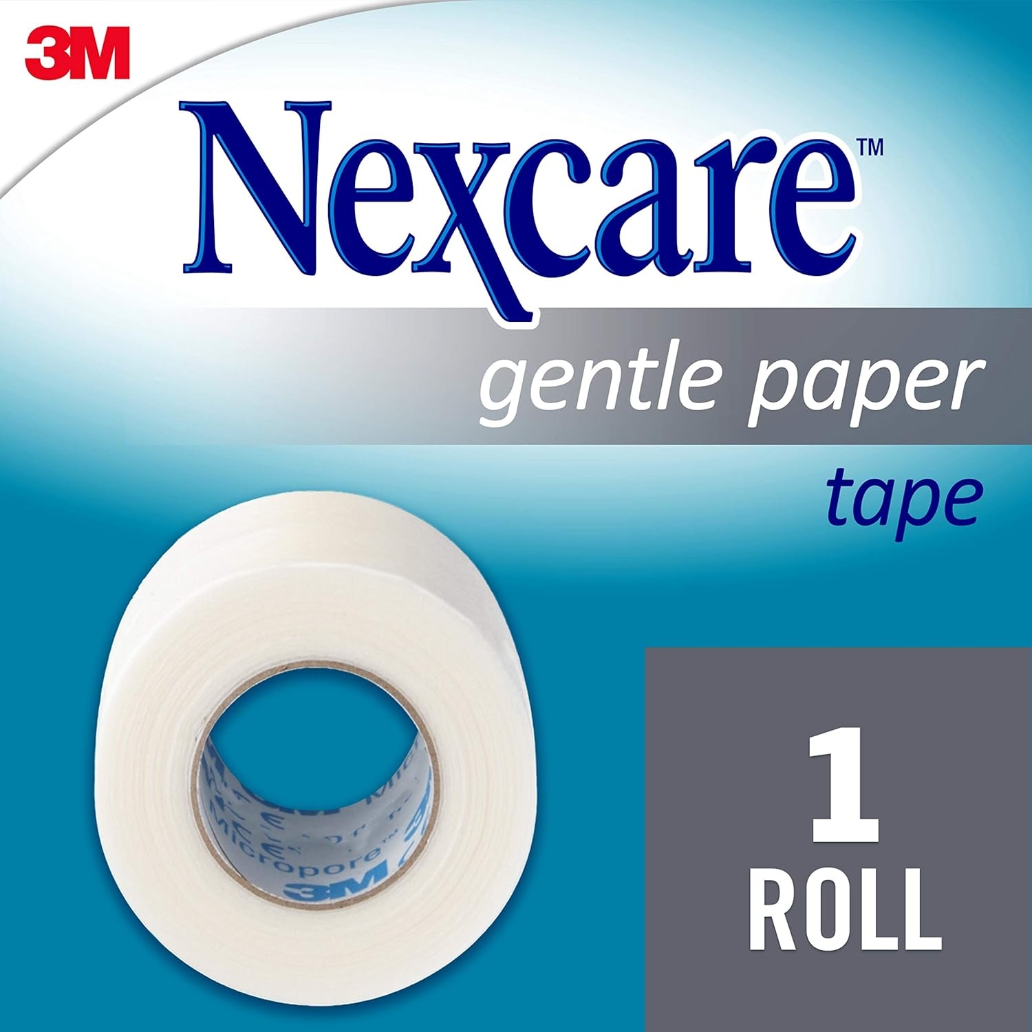 Nexcare Gentle Paper First Aid Tape, Tears Easily, For Frequent Gauze Changes, 1 Roll, 2"