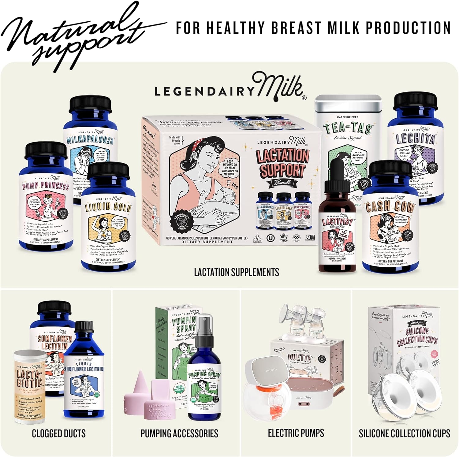 Legendairy Milk® Liquid Gold® - Herbal Breastfeeding Supplement to Increase Milk Supply - Contains Goats Rue and Milk Thistle