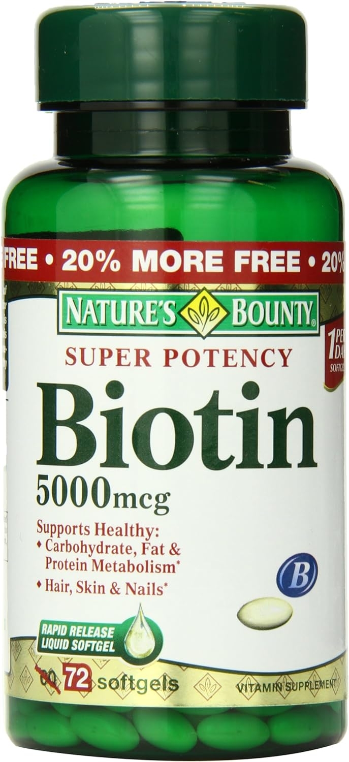 Nature’s Bounty Biotin 5000 mcg, 150 Rapid Release Softgels