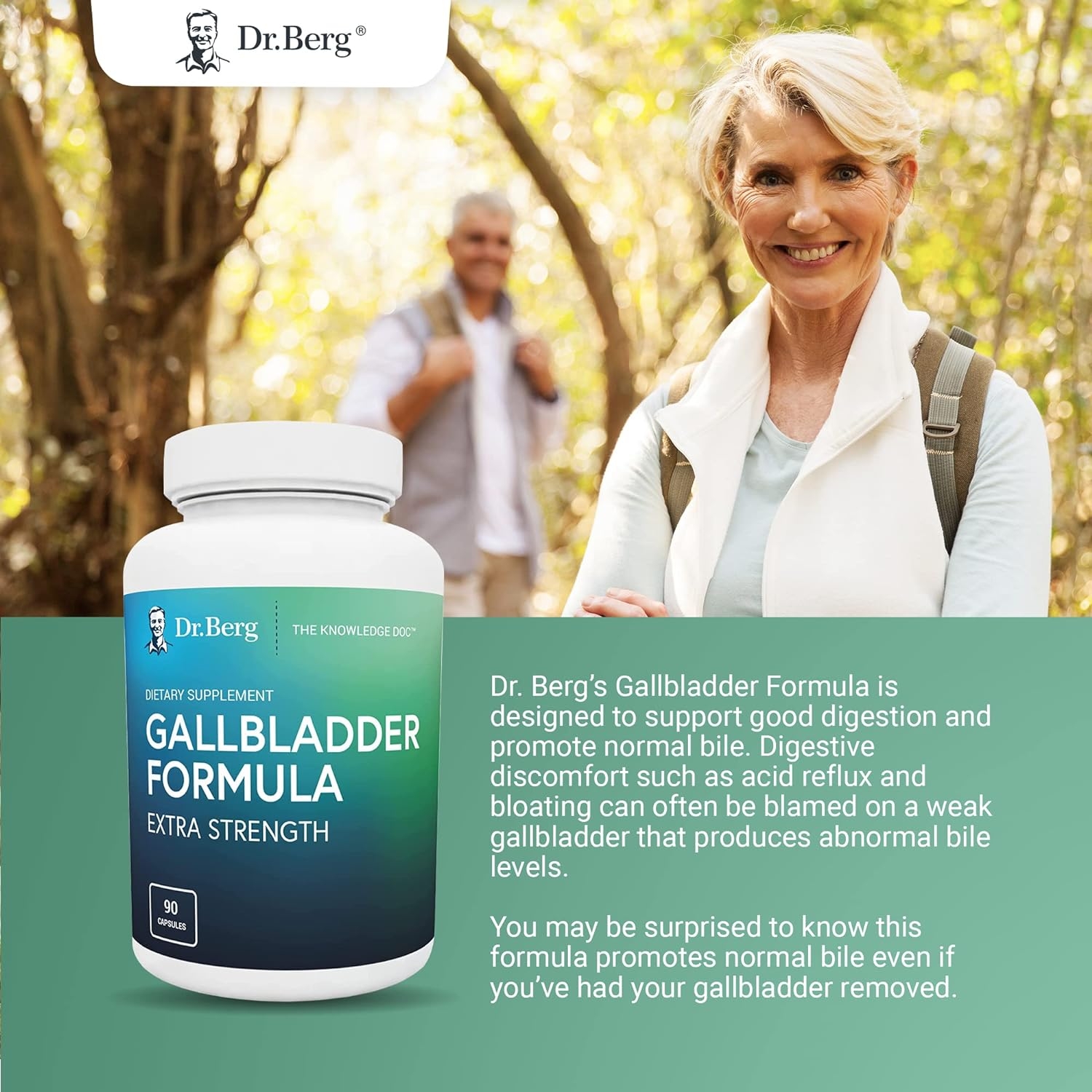 Dr. Berg’s Gallbladder Formula Extra Strength - Liver Support Health Supplement with Purified Bile Salts & Enzymes for Better Digestion, Improved Absorption of Nutrients - 90 Capsules (3 Pack)