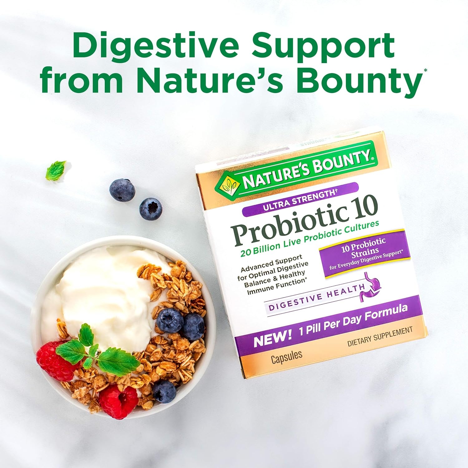 Nature's Bounty Probiotic Acidophilus Tablets, 120 ea (Pack of 5)