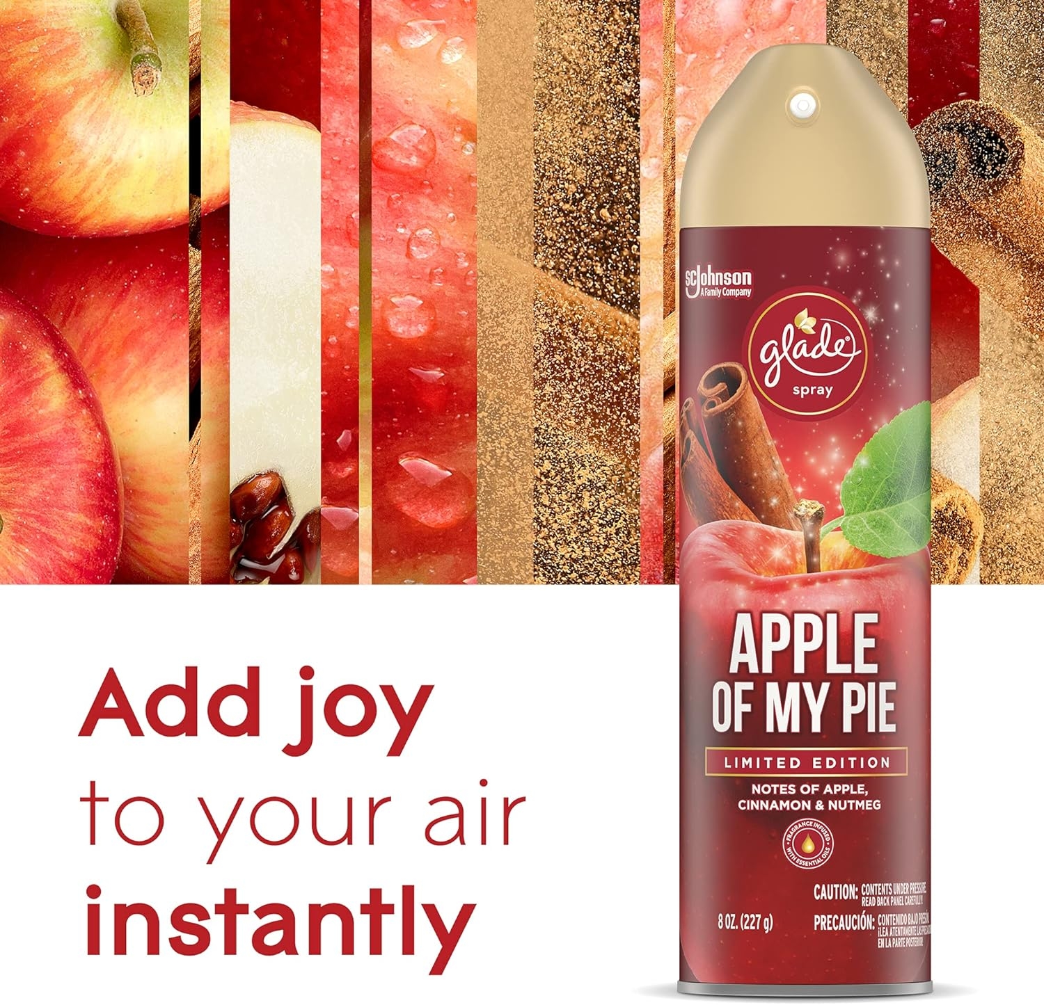 Glade Air Freshener, Room Spray, Apple of My Pie, 8 Oz